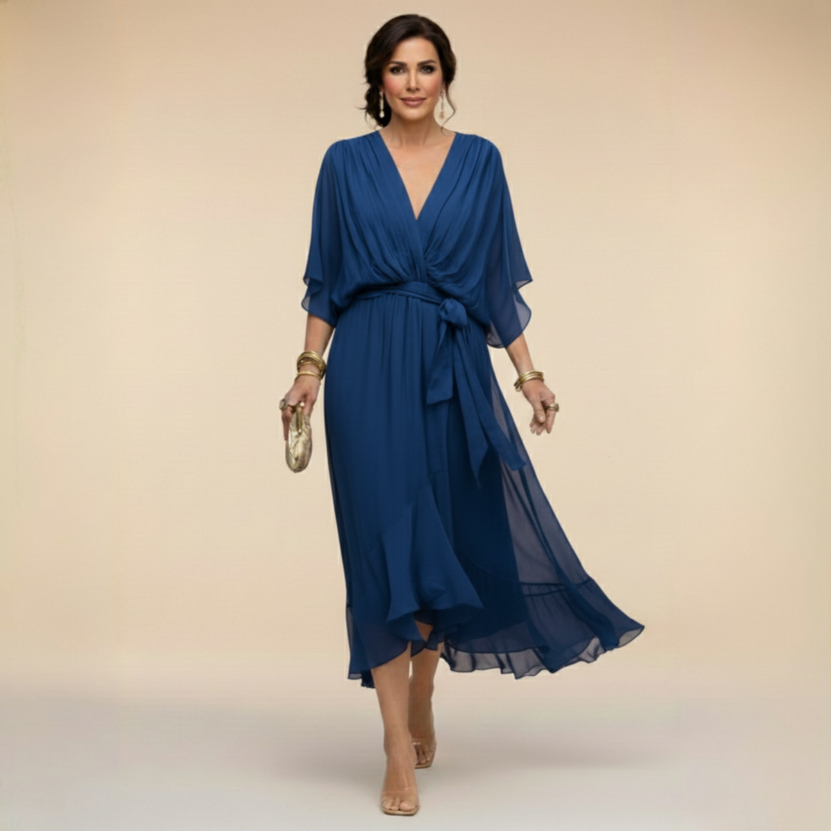 Verity | Midikleid mit V-Ausschnitt