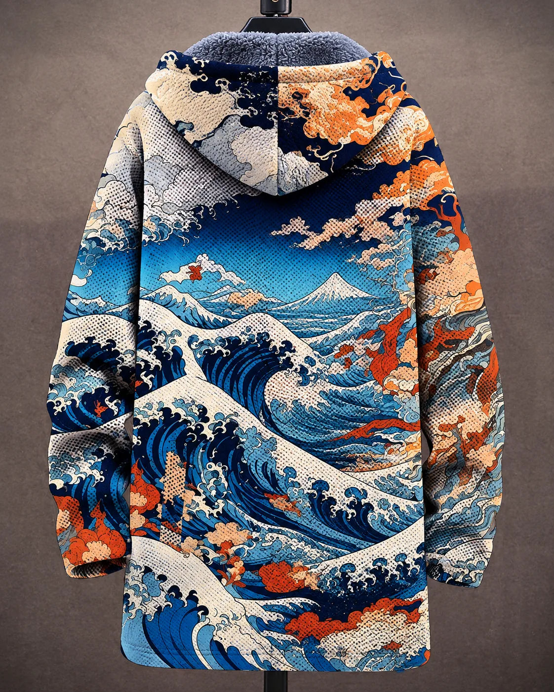 Celeste | Kapuzenjacke mit Ozean-Kunstdruck