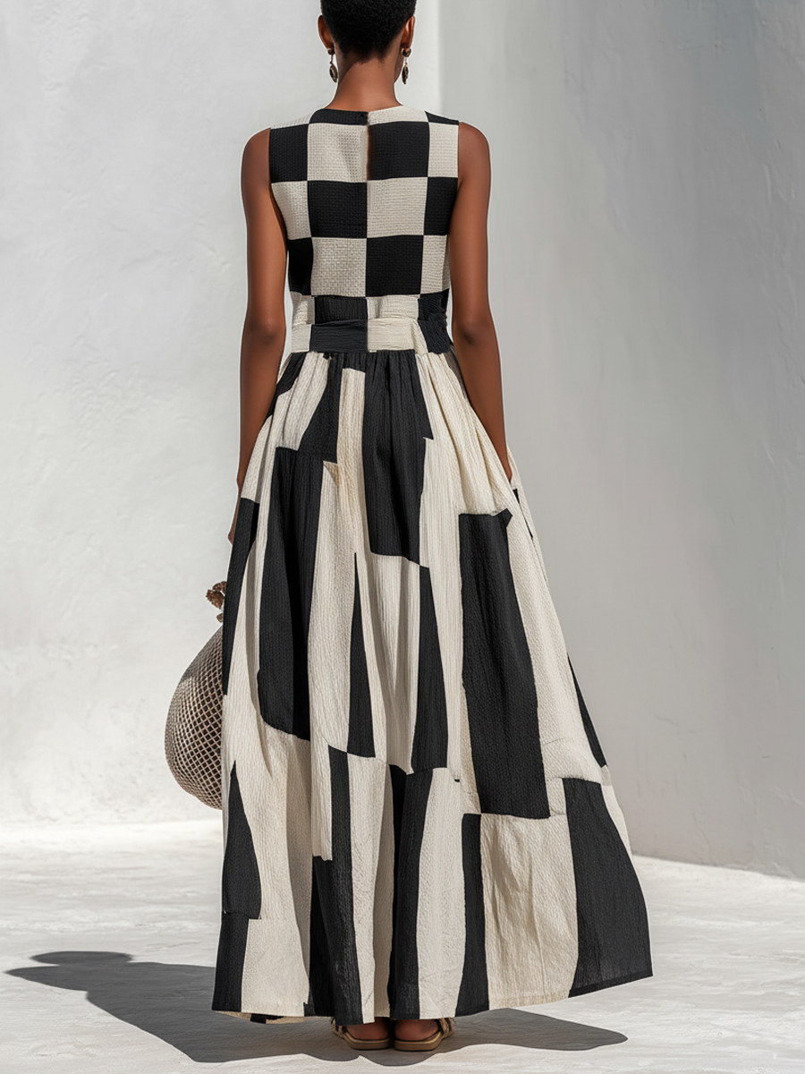 Chloé - Geometrisches Maxikleid