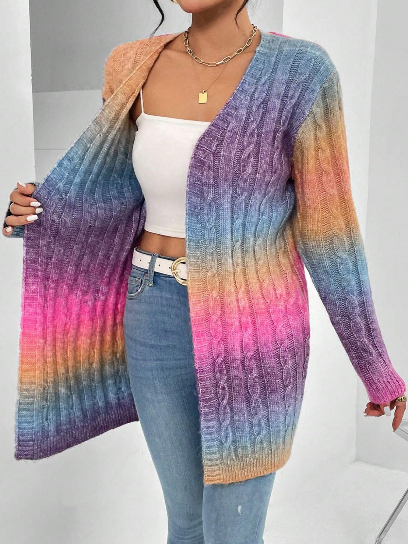 Lange Cardigan – Weiche Strickcardigan mit offener Front