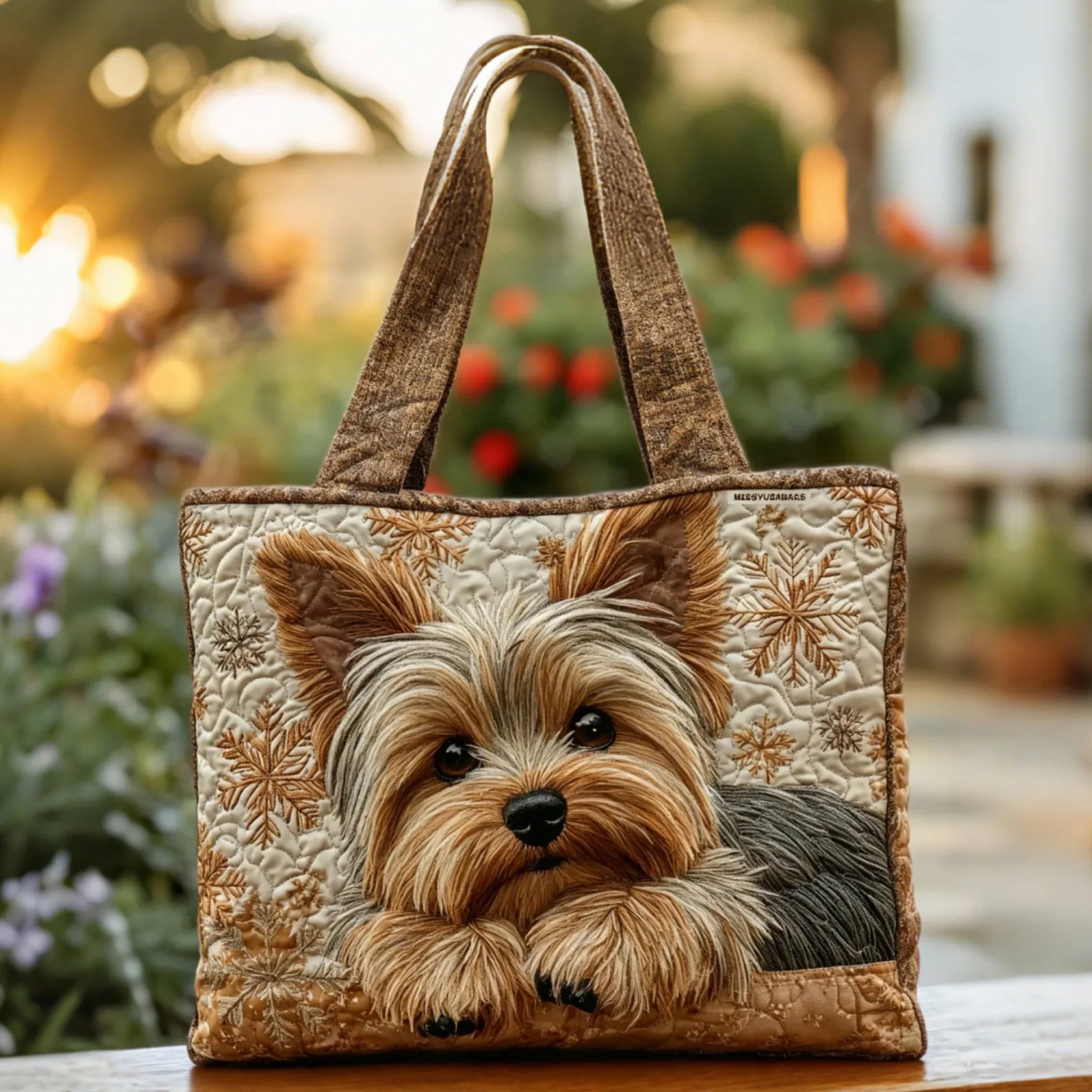 Handgefertigte Yorkie-Tasche Brillant