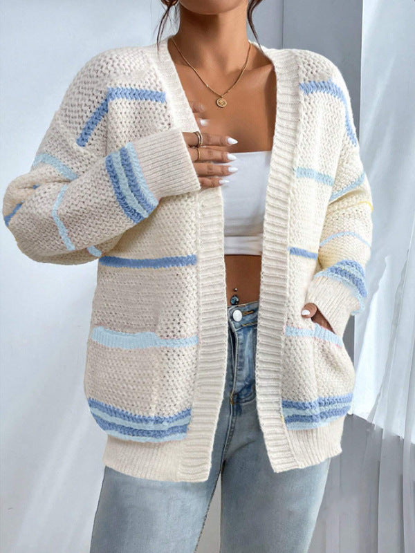Oversize-Strickcardigan – Gemütliche langärmelige Cardigan mit offener Front