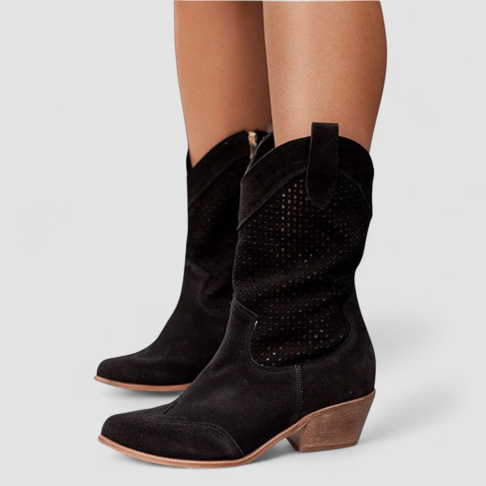 Quinn | Perforierte Westernstiefel