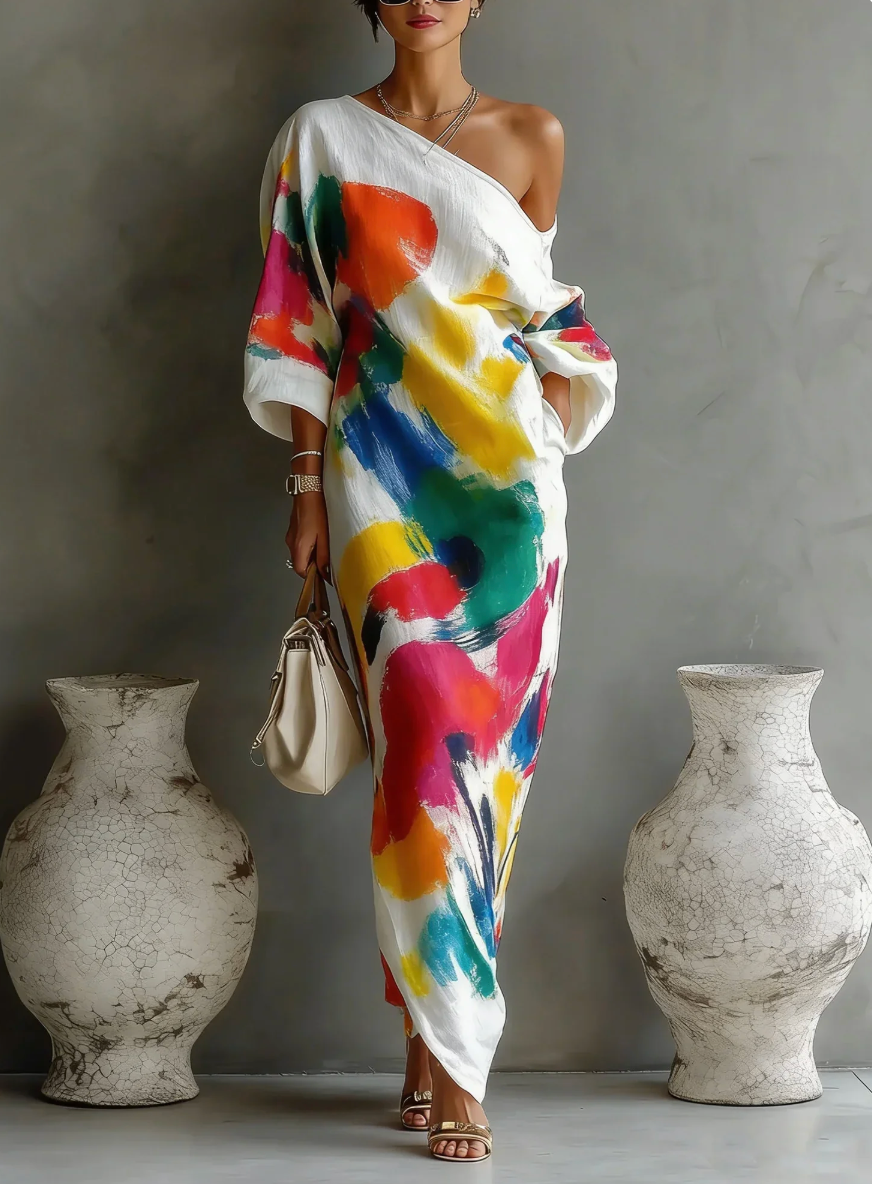 Elizabeth | Ein-Schulter-Maxikleid