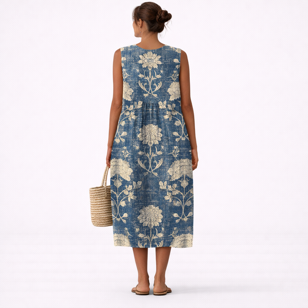 Aurora™ | Klassisches florales Midi-Kleid