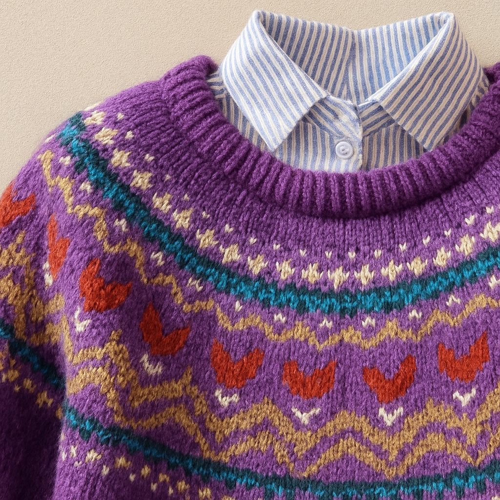 Solva™ | Klassischer Vintage-Strickpullover
