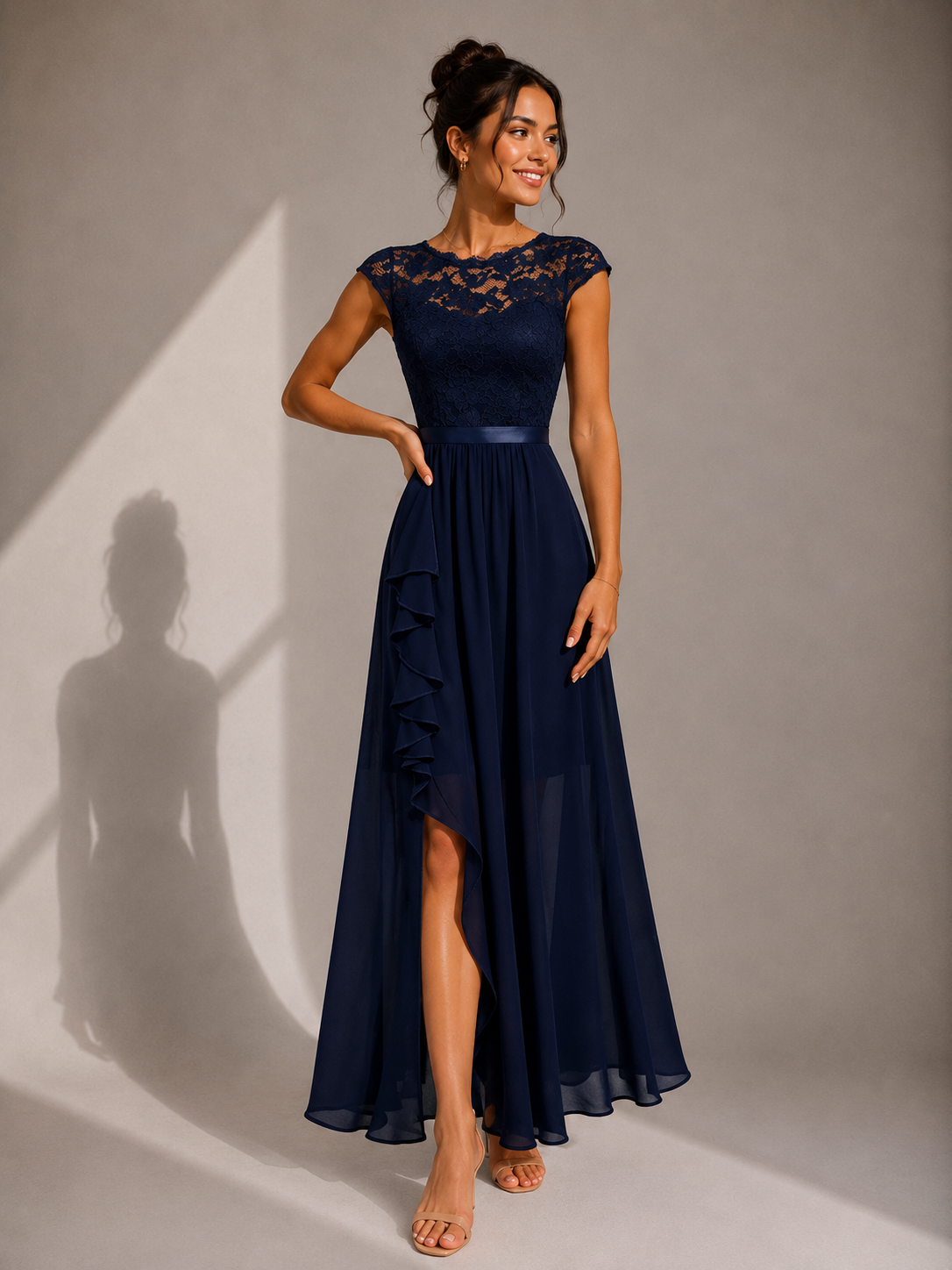 Fern | Maxikleid mit Spitzenoberteil