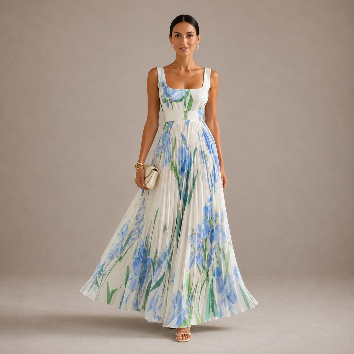Cleodora | Maxikleid mit Blumenmuster