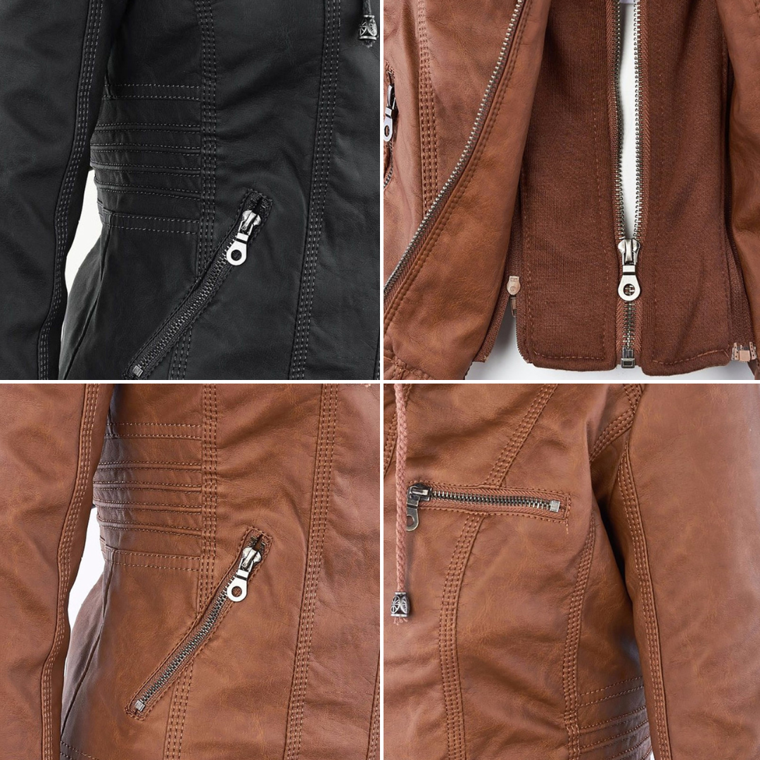 Flavia | Strapazierfähige und elegante Lederjacke