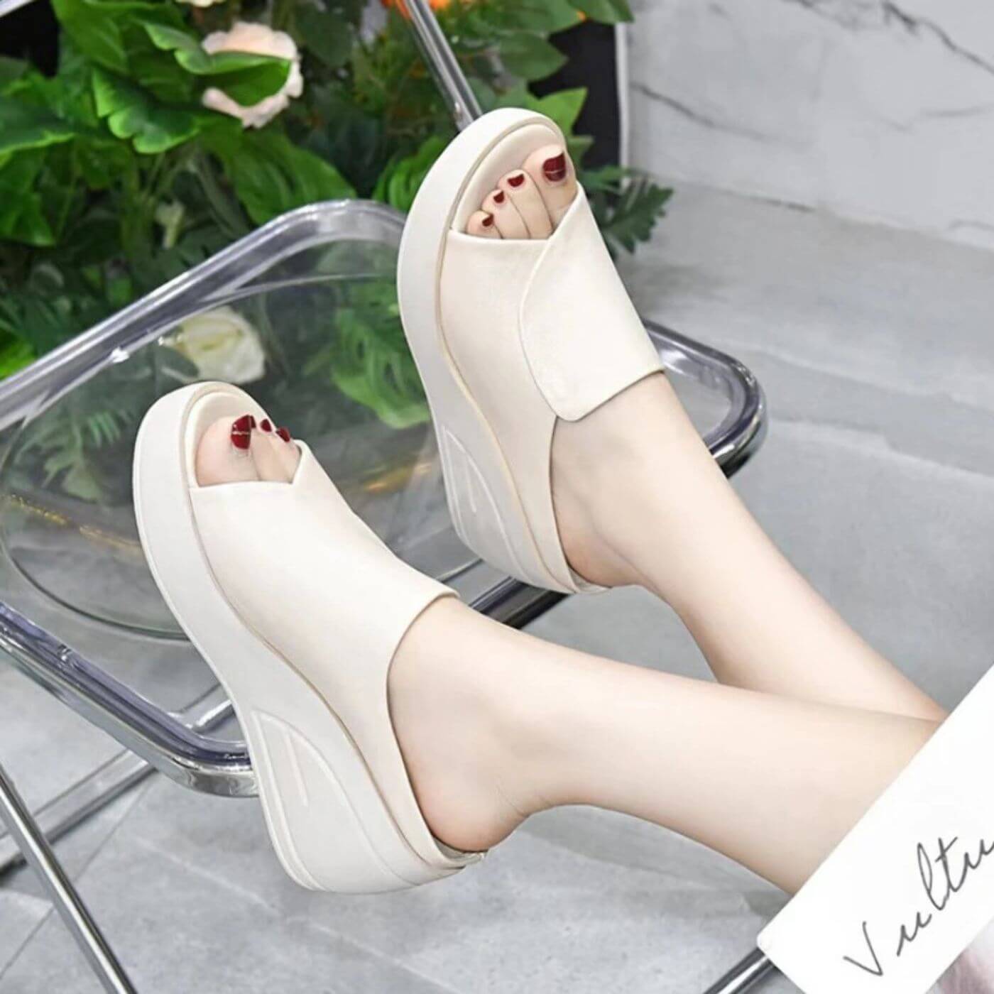 Eliza™ – Orthopädische Keilabsatz-Slipper