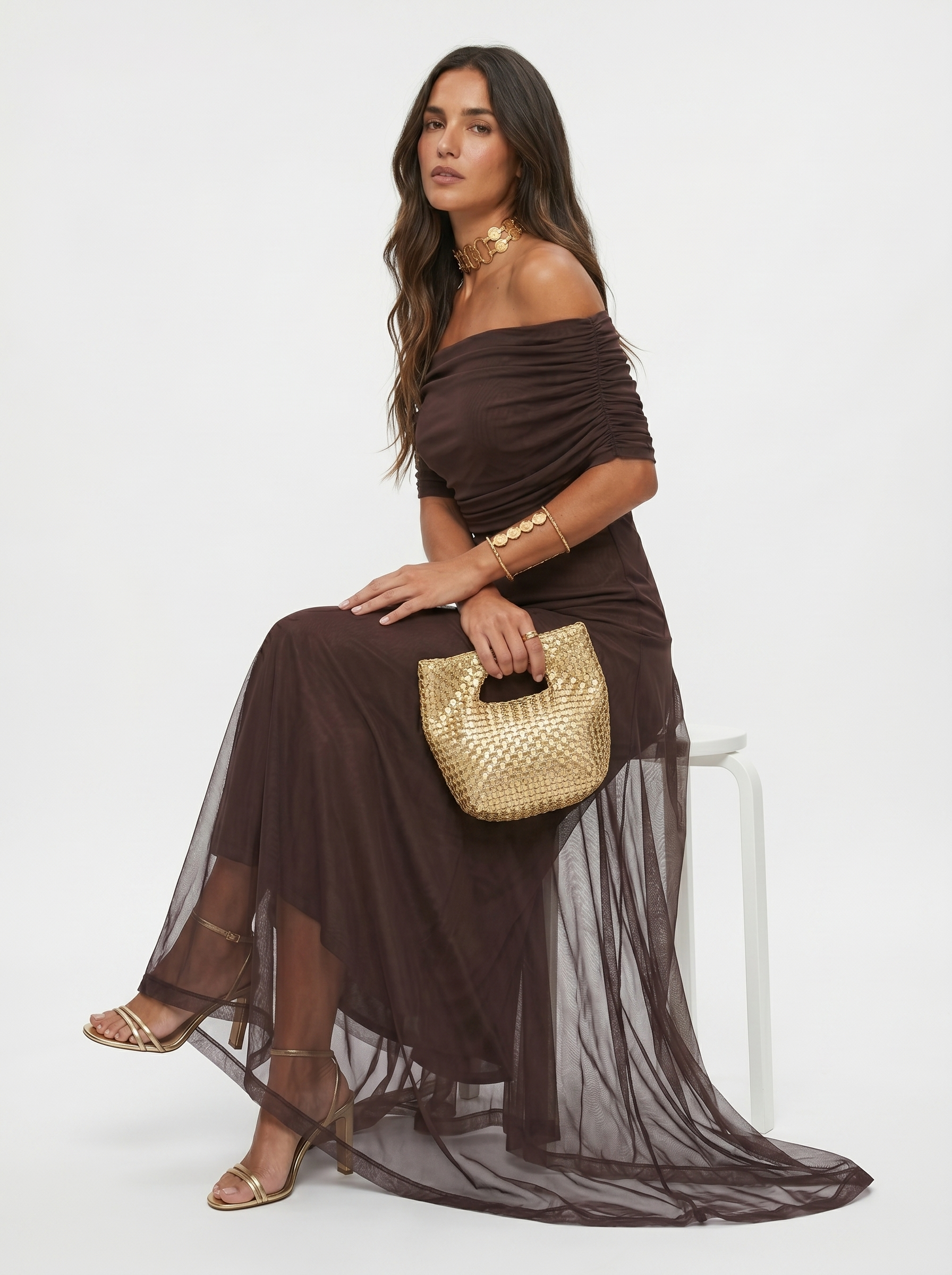 Thea | One-Shoulder-Maxikleid mit Print
