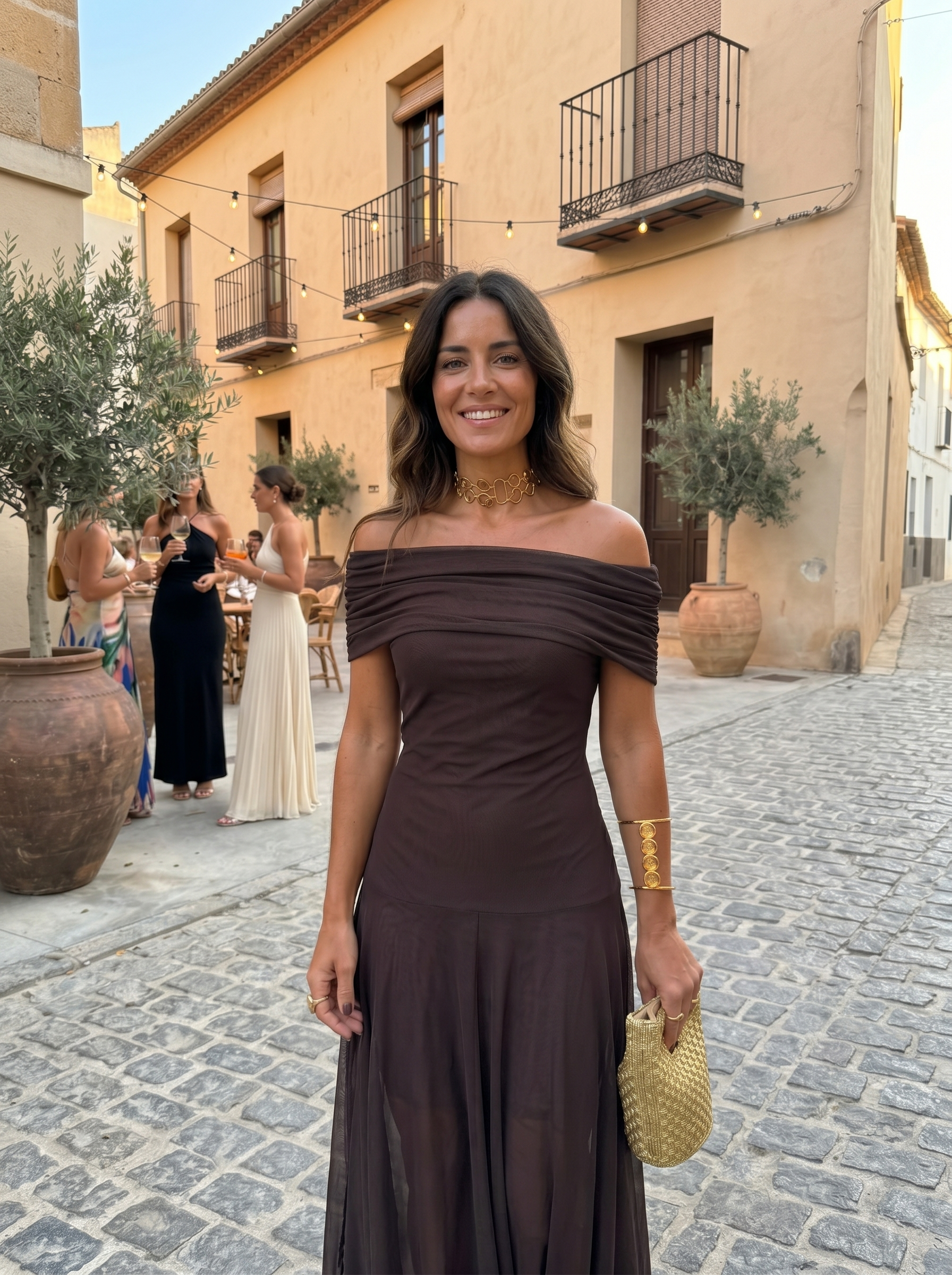 Thea | One-Shoulder-Maxikleid mit Print