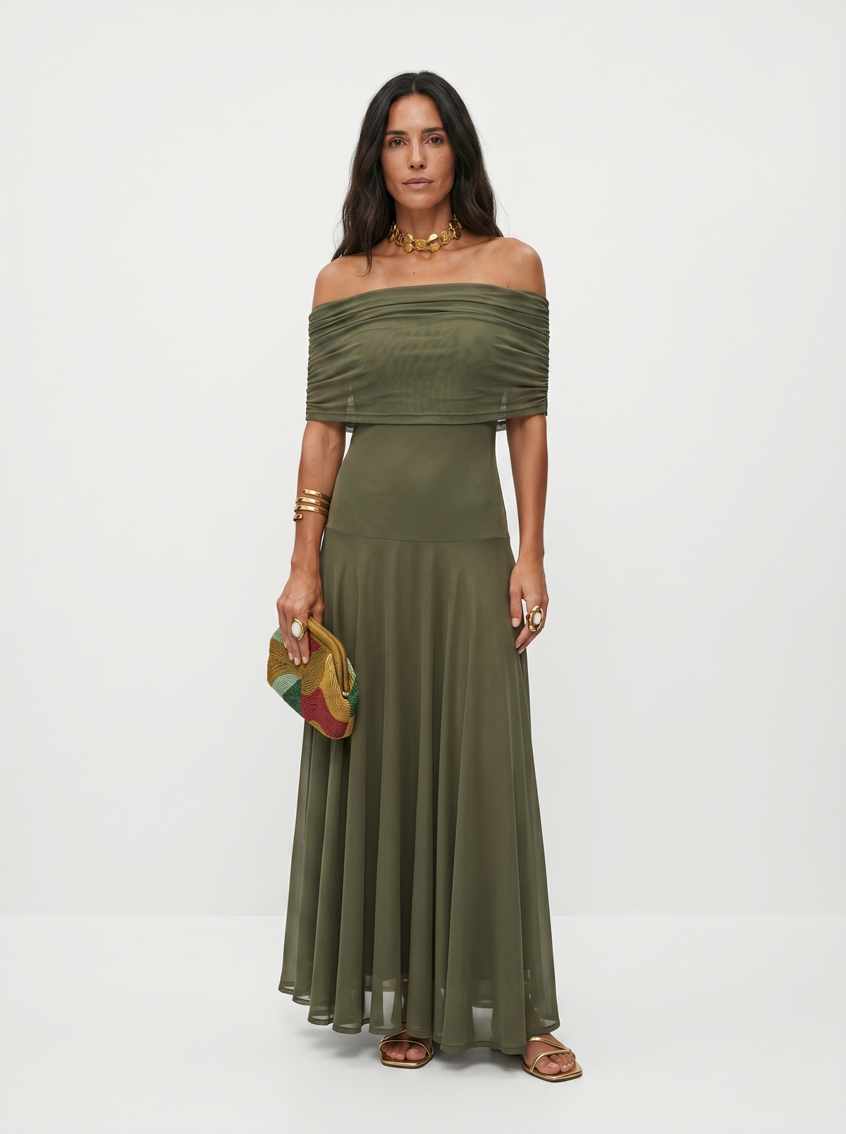 Thea | One-Shoulder-Maxikleid mit Print