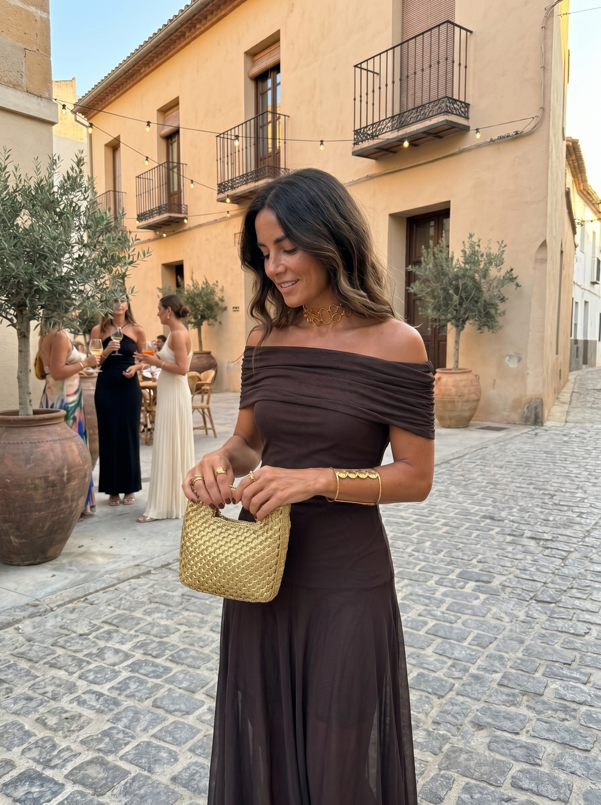 Thea | One-Shoulder-Maxikleid mit Print
