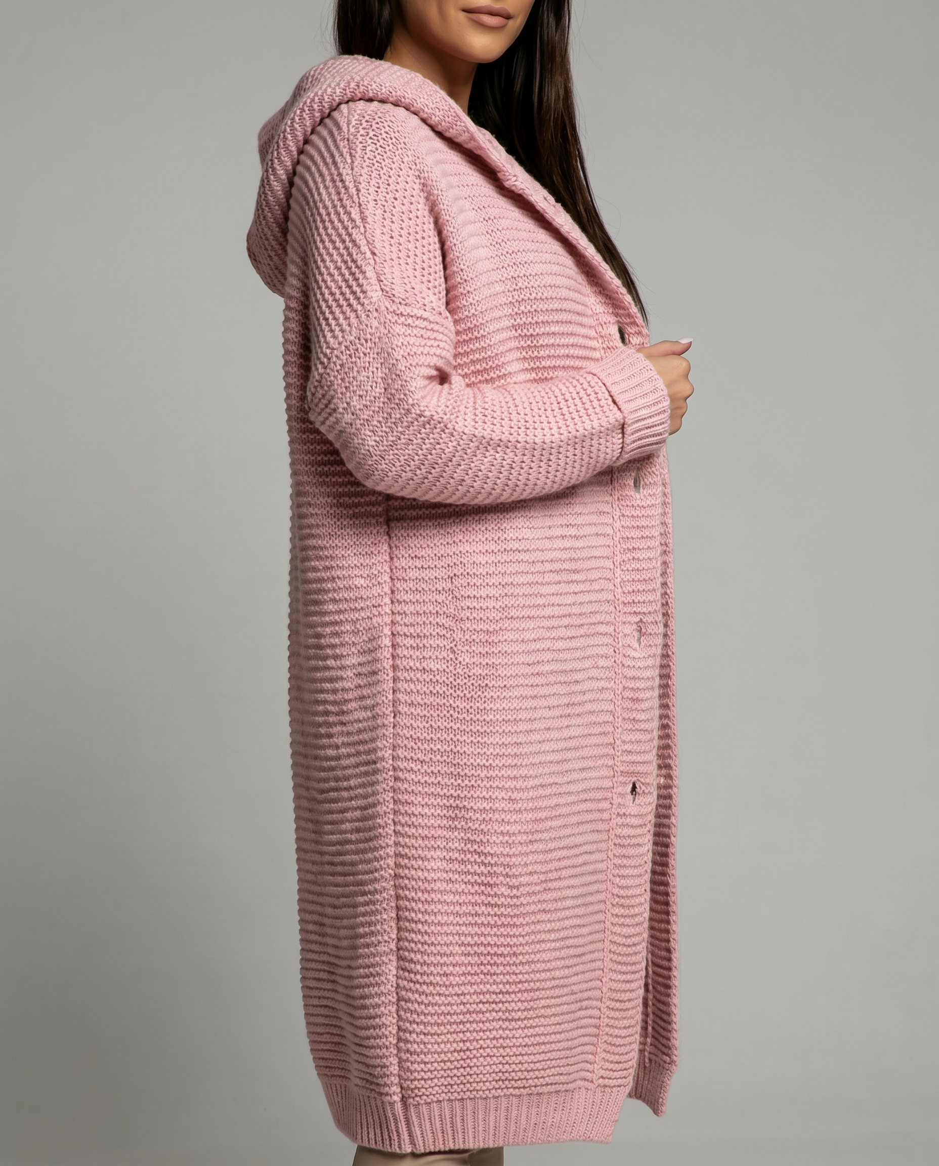 Oversize-Cardigan für Damen mit Kapuze