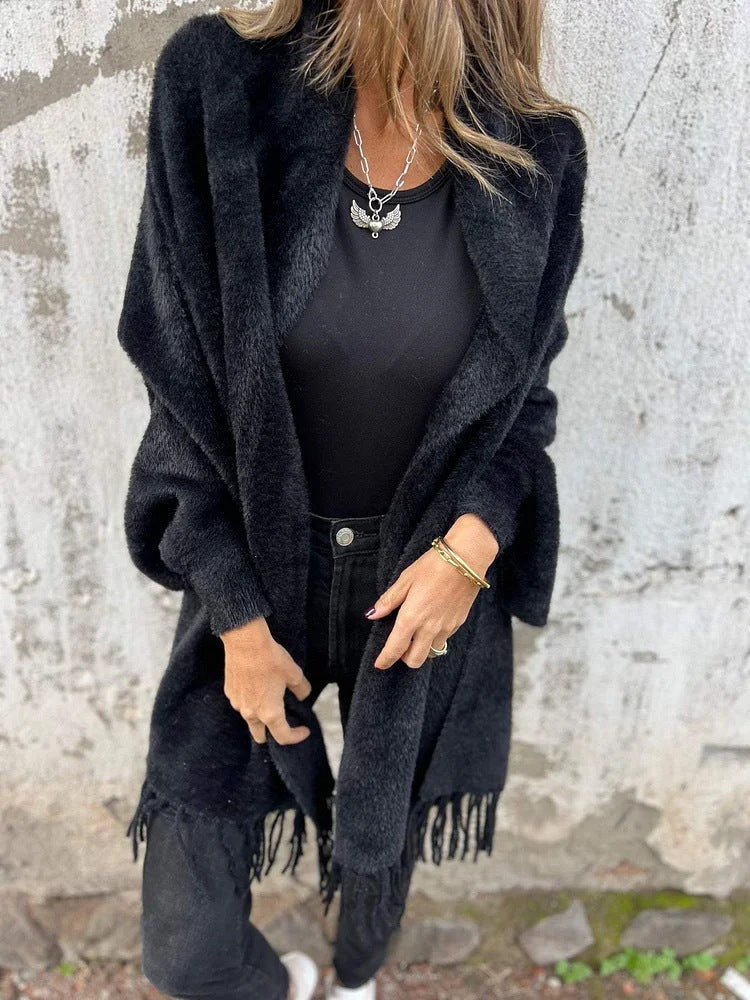 Lange warme Strickcardigan für Damen
