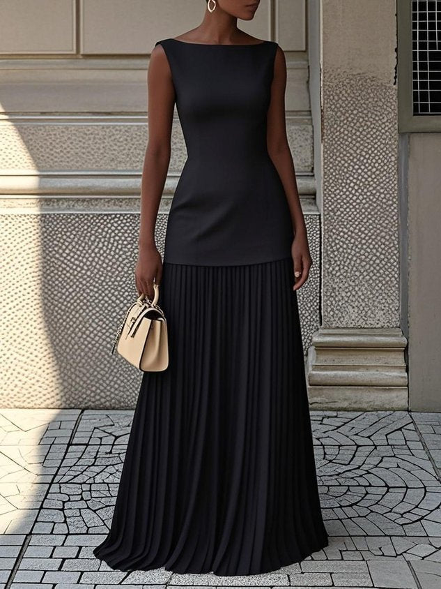 Serena™ | Plissiertes Maxikleid
