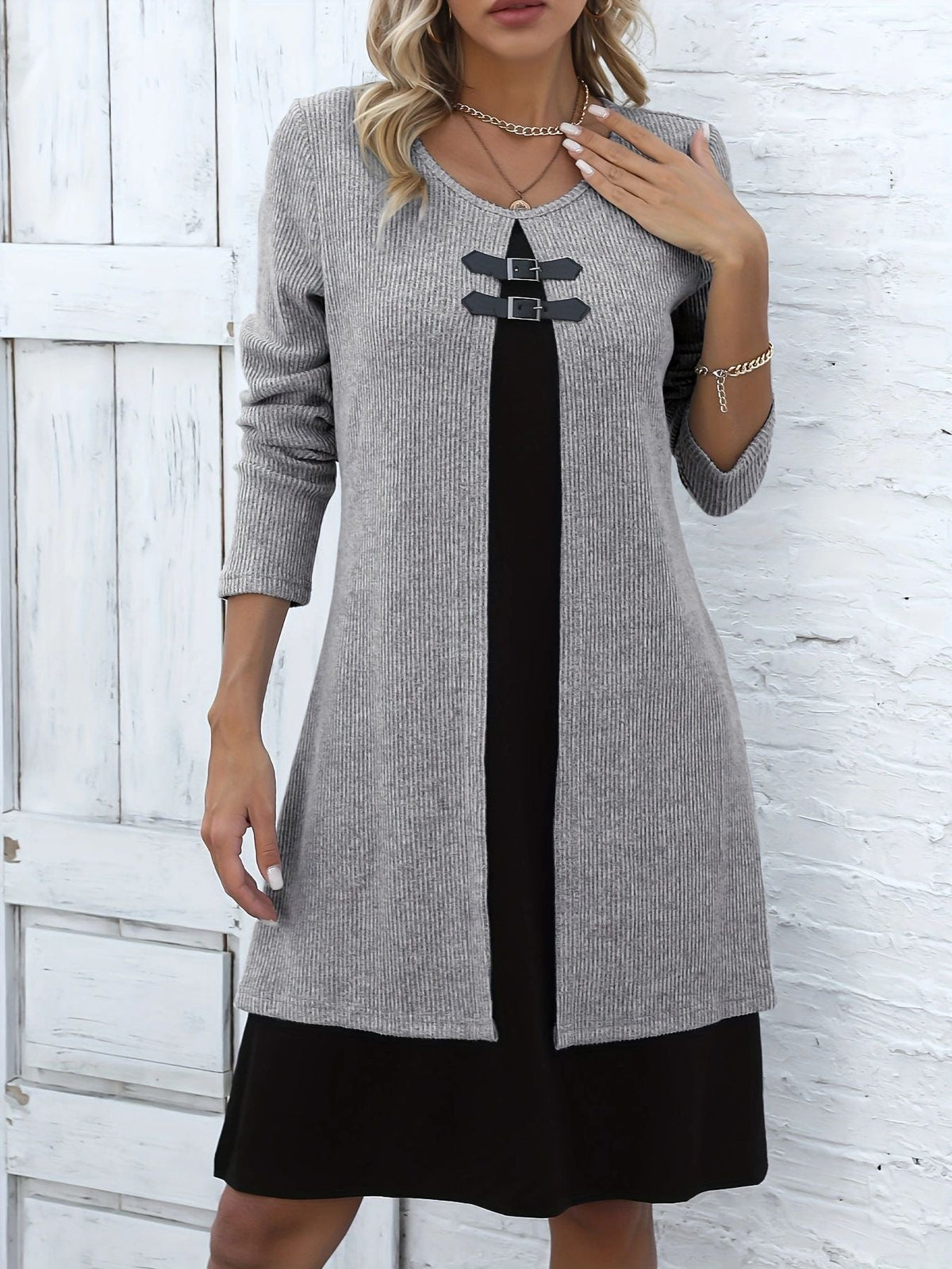 Amelia – A-Linien-Kleid im Lagenlook