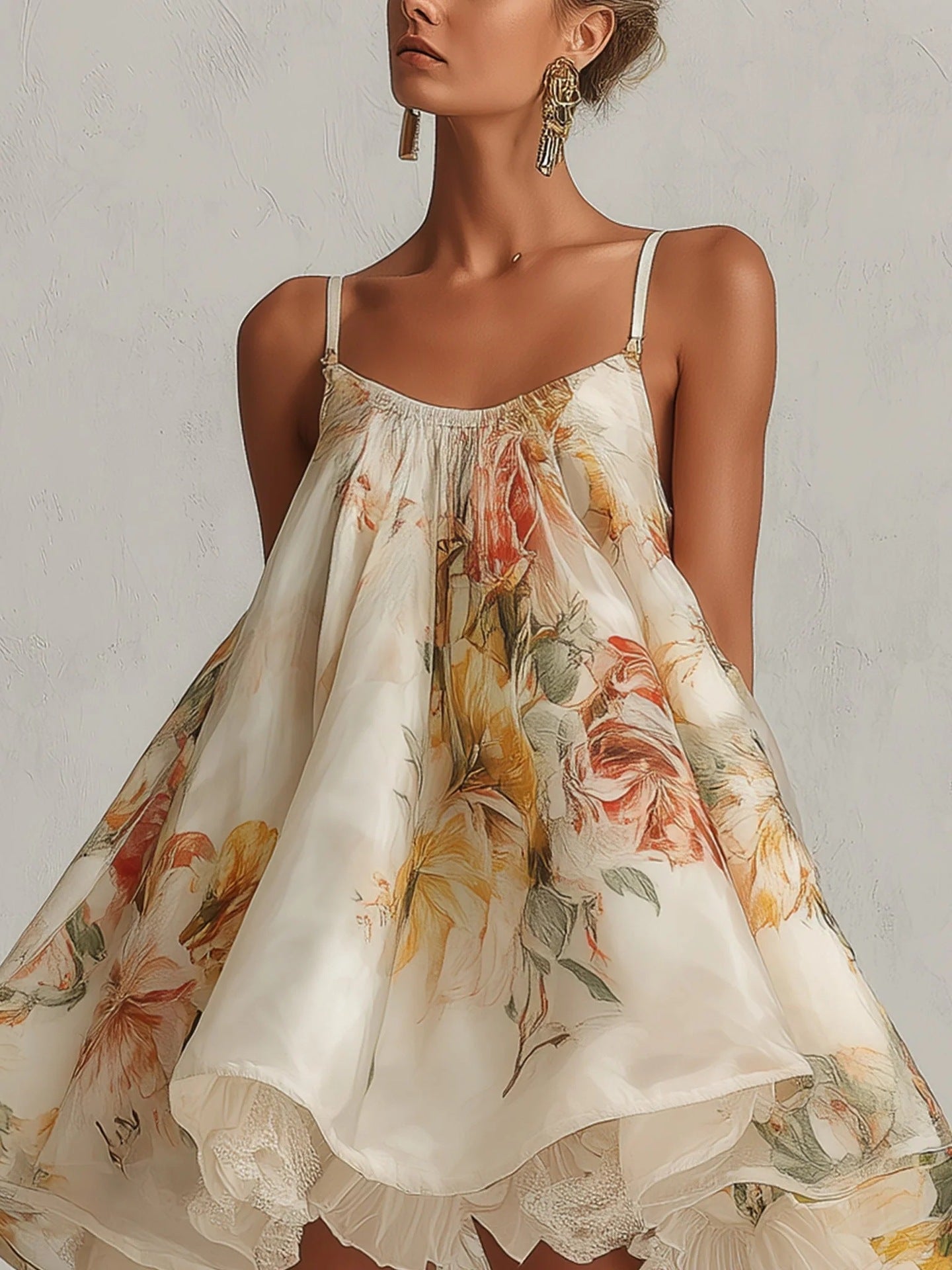 Liliana – Kurzes Kleid mit Blumenmuster