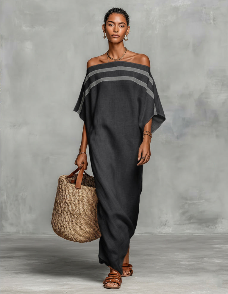 Aveline™ | Off-Shoulder-Maxikleid mit Fledermausärmeln