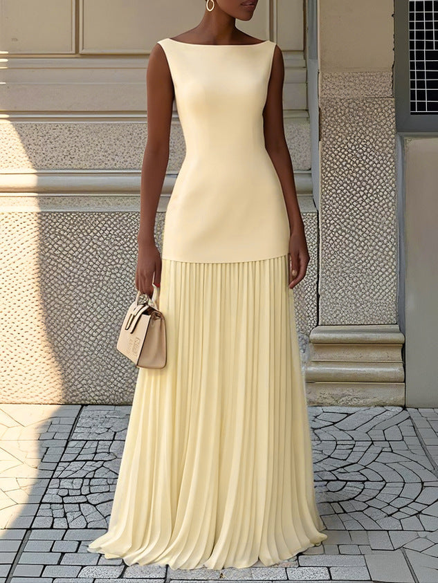 Serena™ | Plissiertes Maxikleid