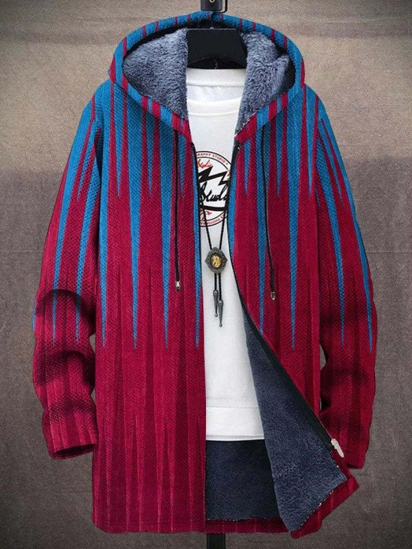Isabella | Strickjacke mit Kapuze und kunstvollem Print