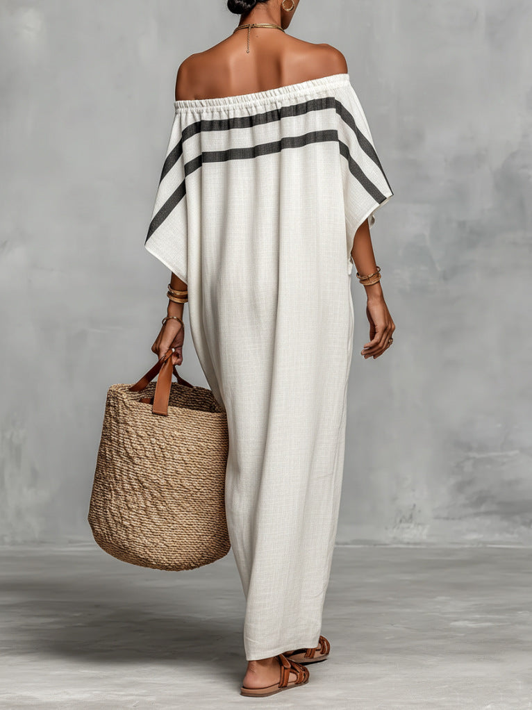 Aveline™ | Off-Shoulder-Maxikleid mit Fledermausärmeln