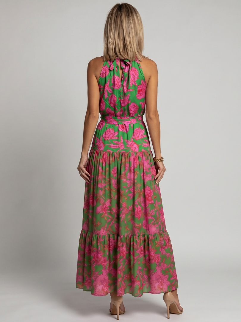 Rowen | Drapiertes Midikleid mit Gürtel