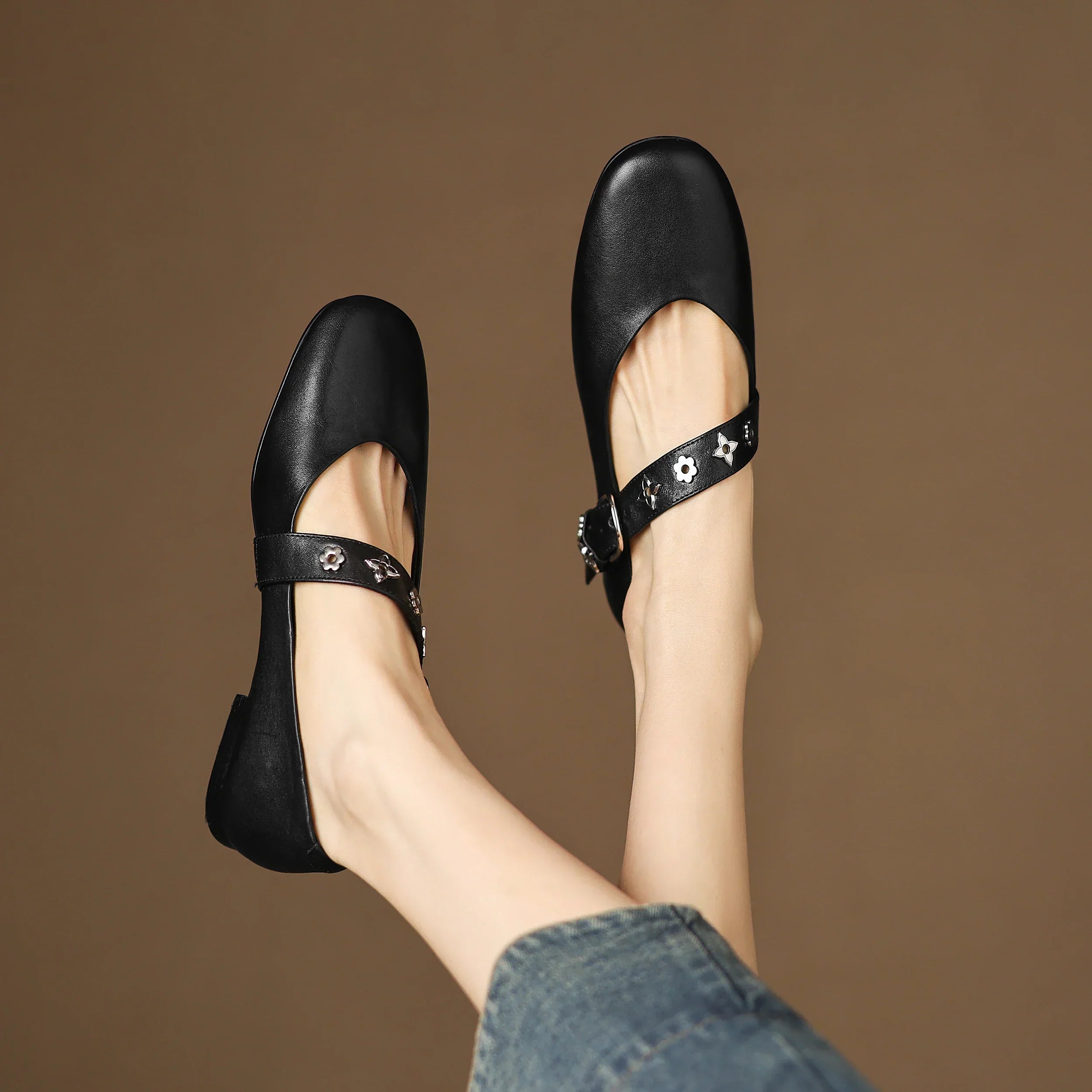Elda Ballerinas aus echtem Leder
