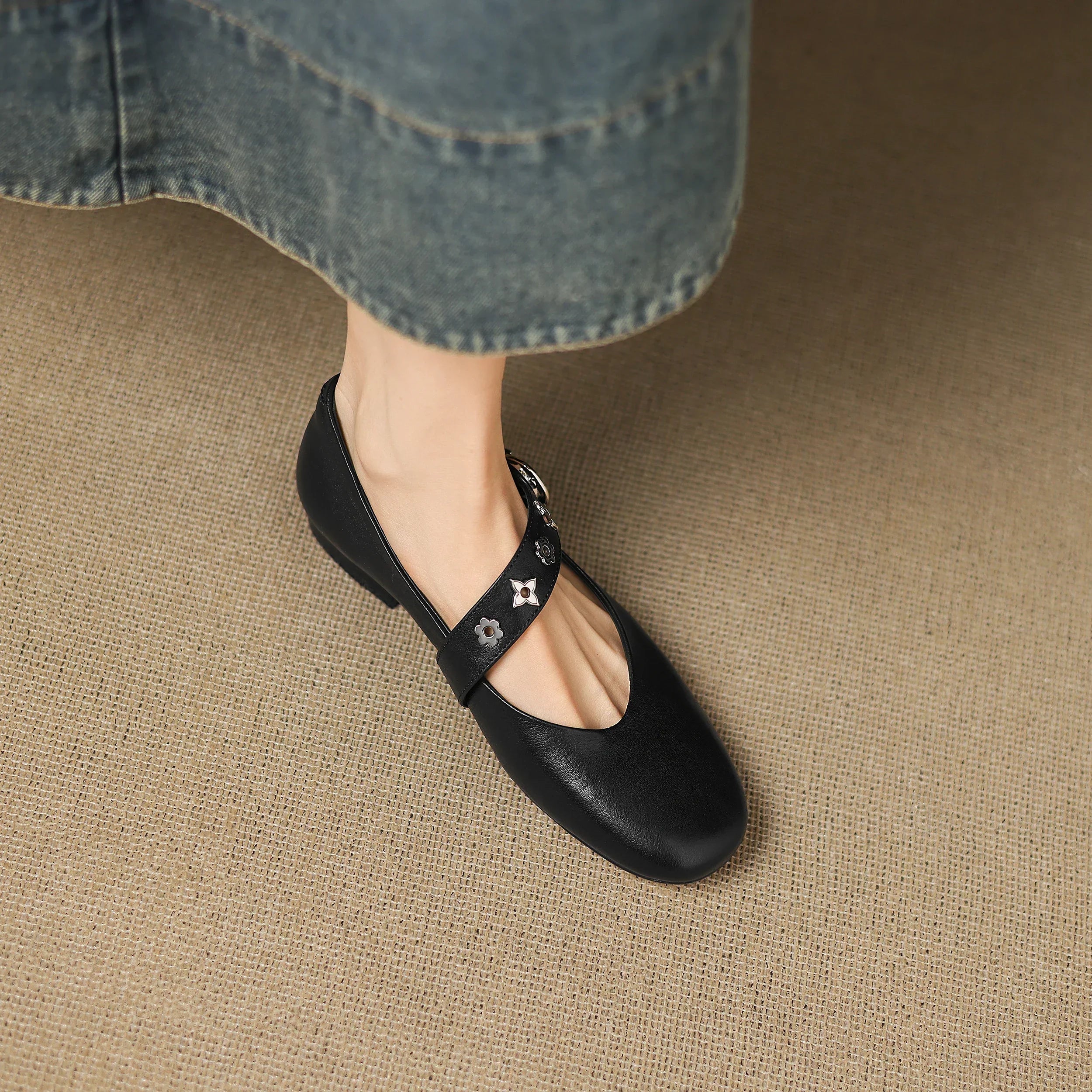 Elda Ballerinas aus echtem Leder