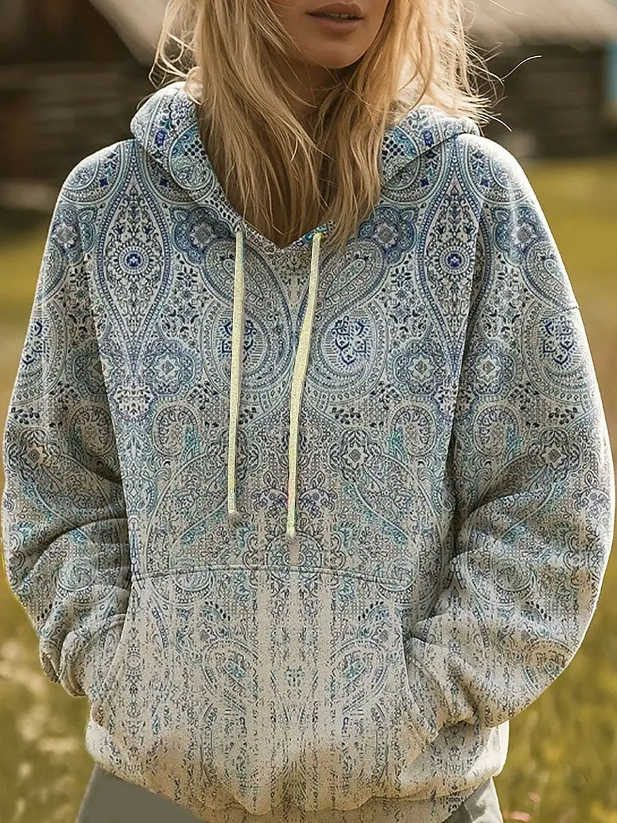 Kaelith | Regenbogen-Hoodie mit Sunburst-Print