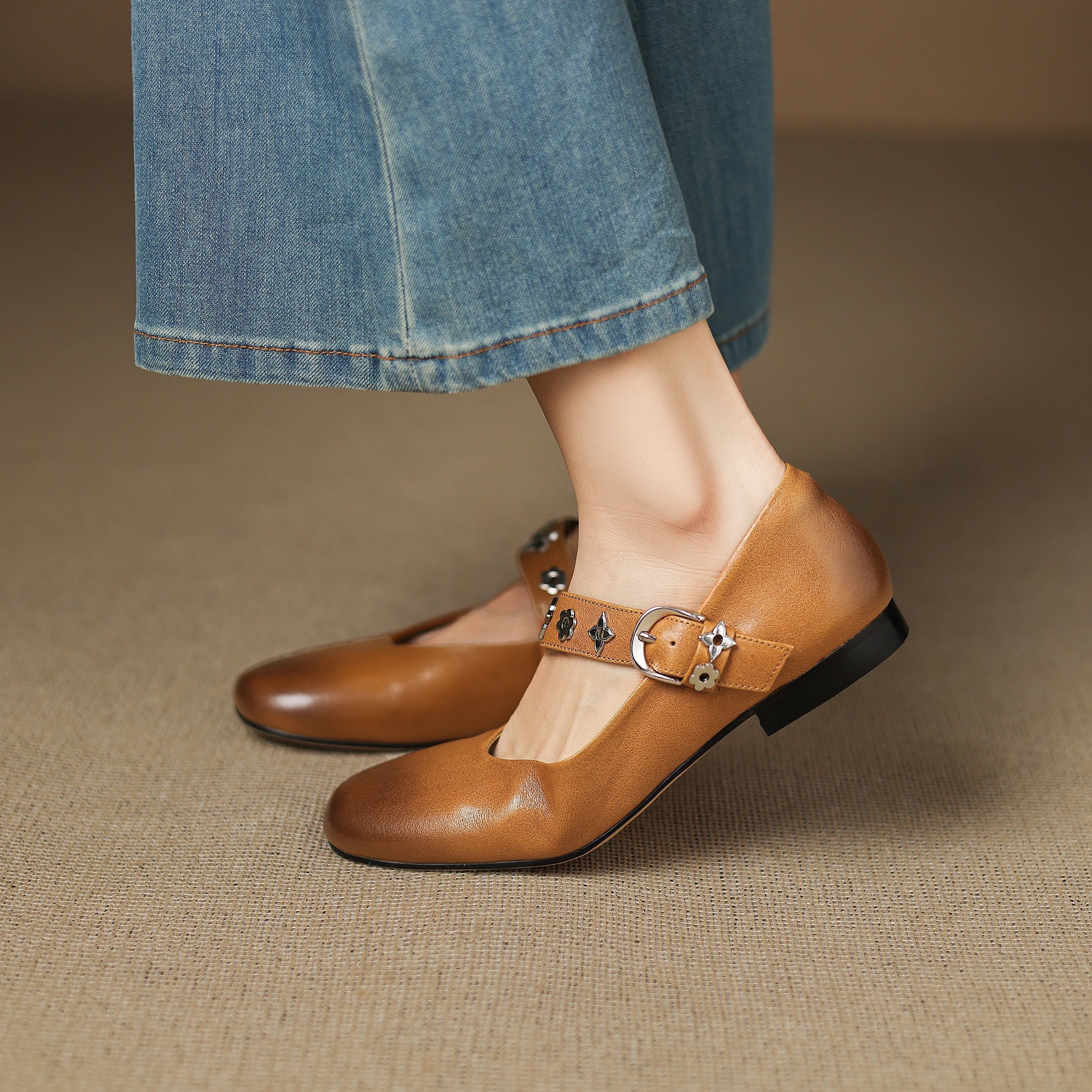 Elda Ballerinas aus echtem Leder