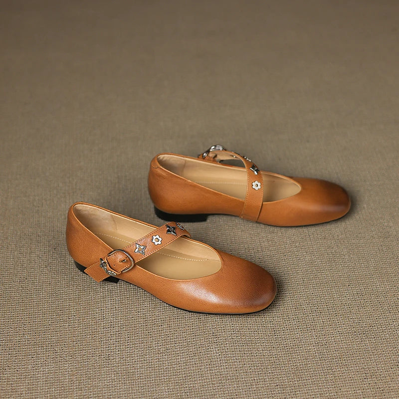 Elda Ballerinas aus echtem Leder