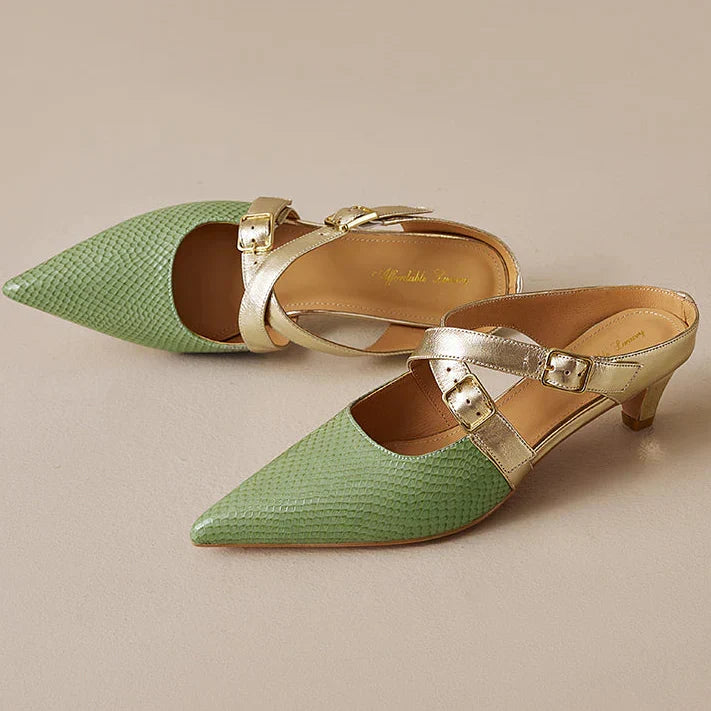 Zelle Pantoletten aus echtem Leder