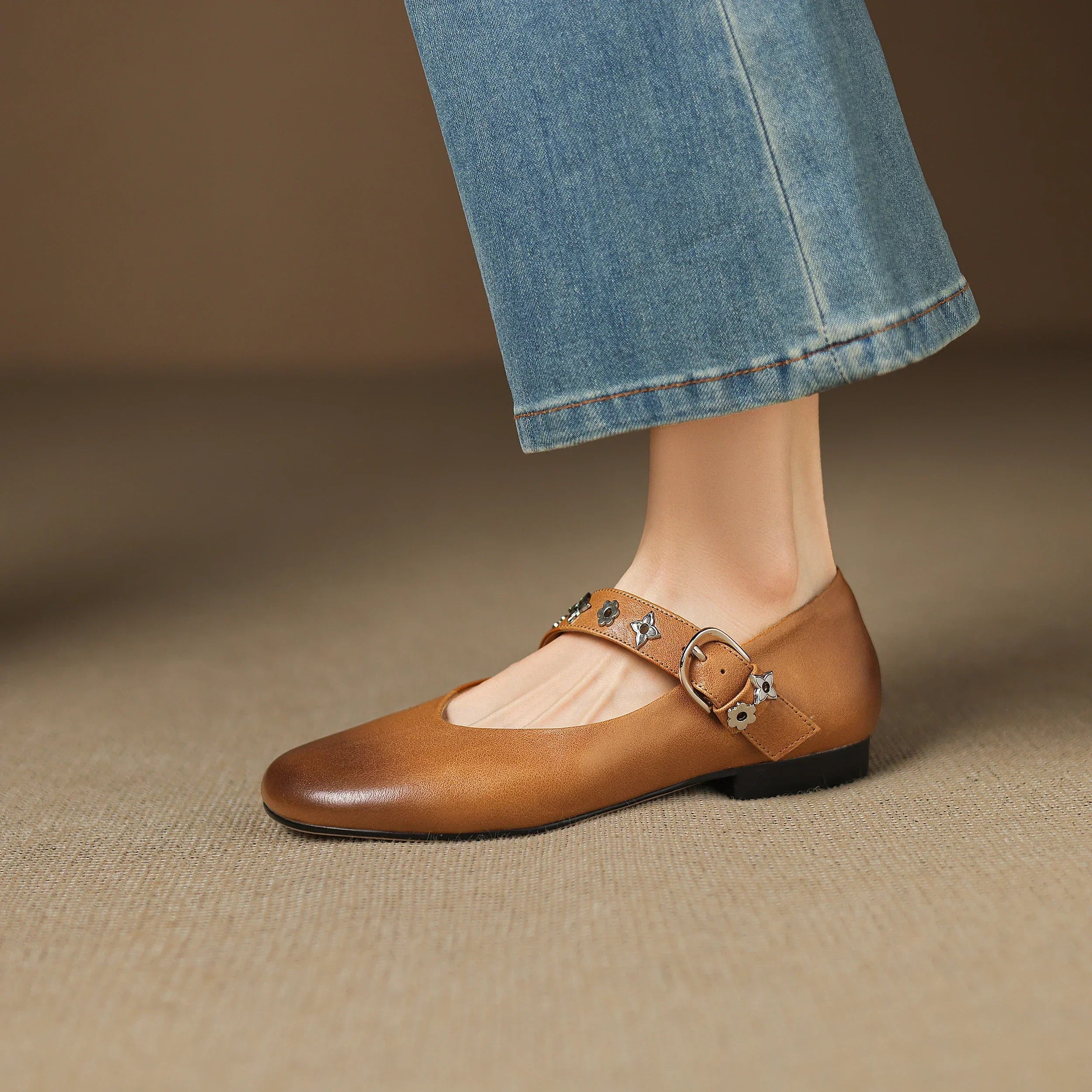 Elda Ballerinas aus echtem Leder