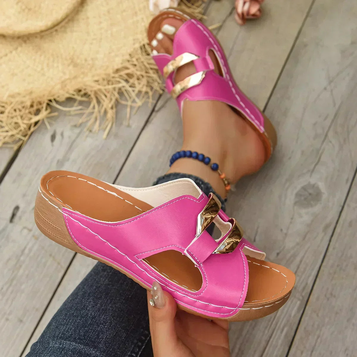 Lina | Orthopädische Sandalen mit Keilabsatz™