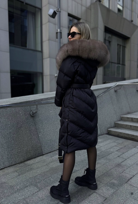 Christina | Elegante Casual-Jacke mit Kunstfellkragen