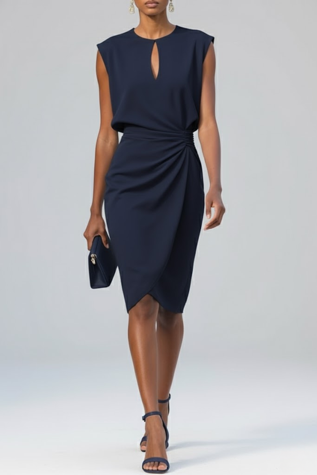 Averil | Drapiertes Midikleid