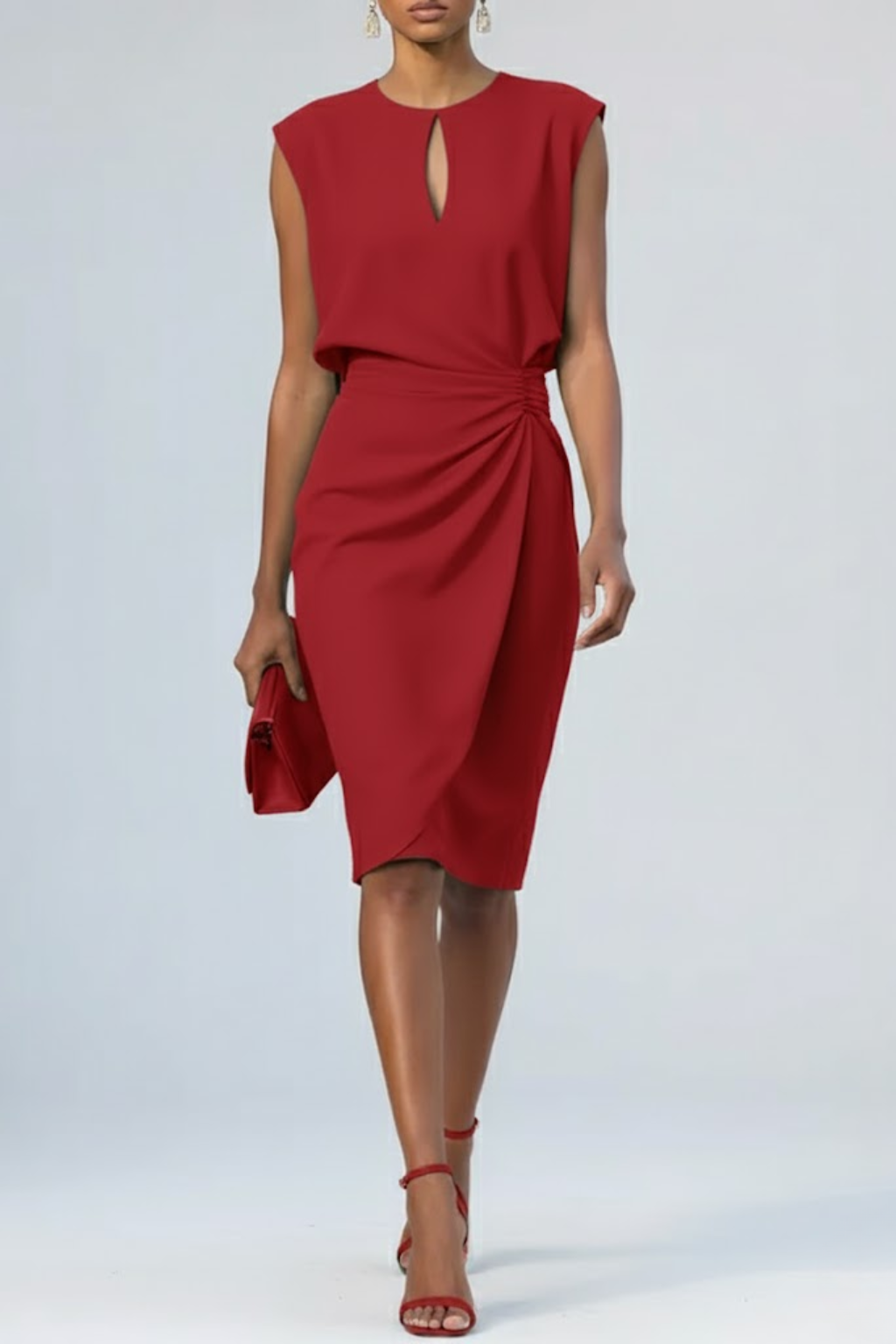 Averil | Drapiertes Midikleid