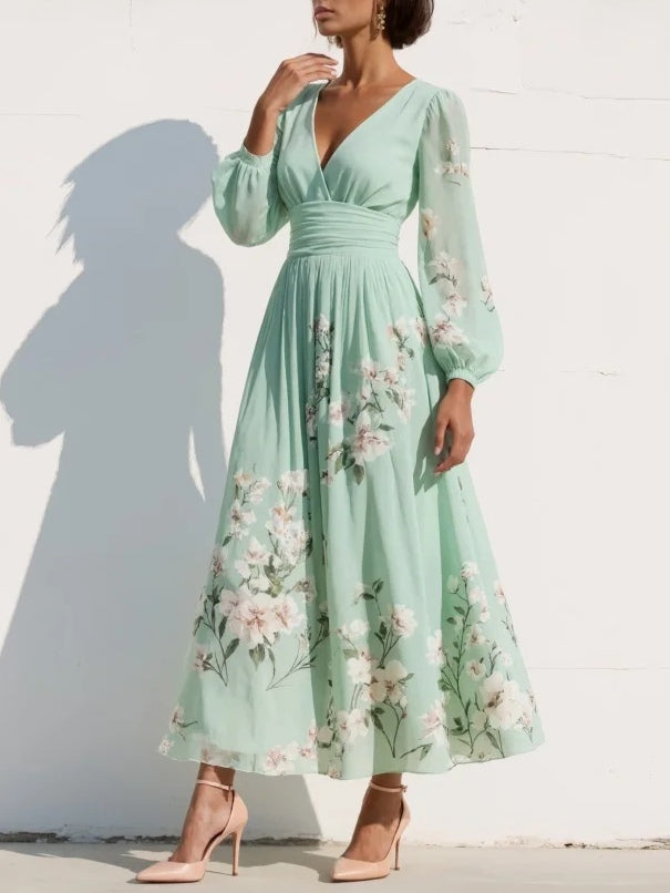 Emmeline | Midikleid mit Puffärmeln