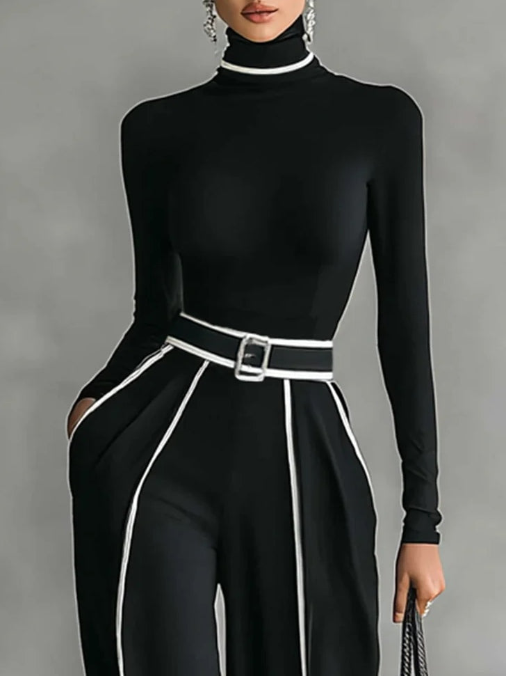 Emma | Elegantes Set mit Stehkragen und weiter Hose