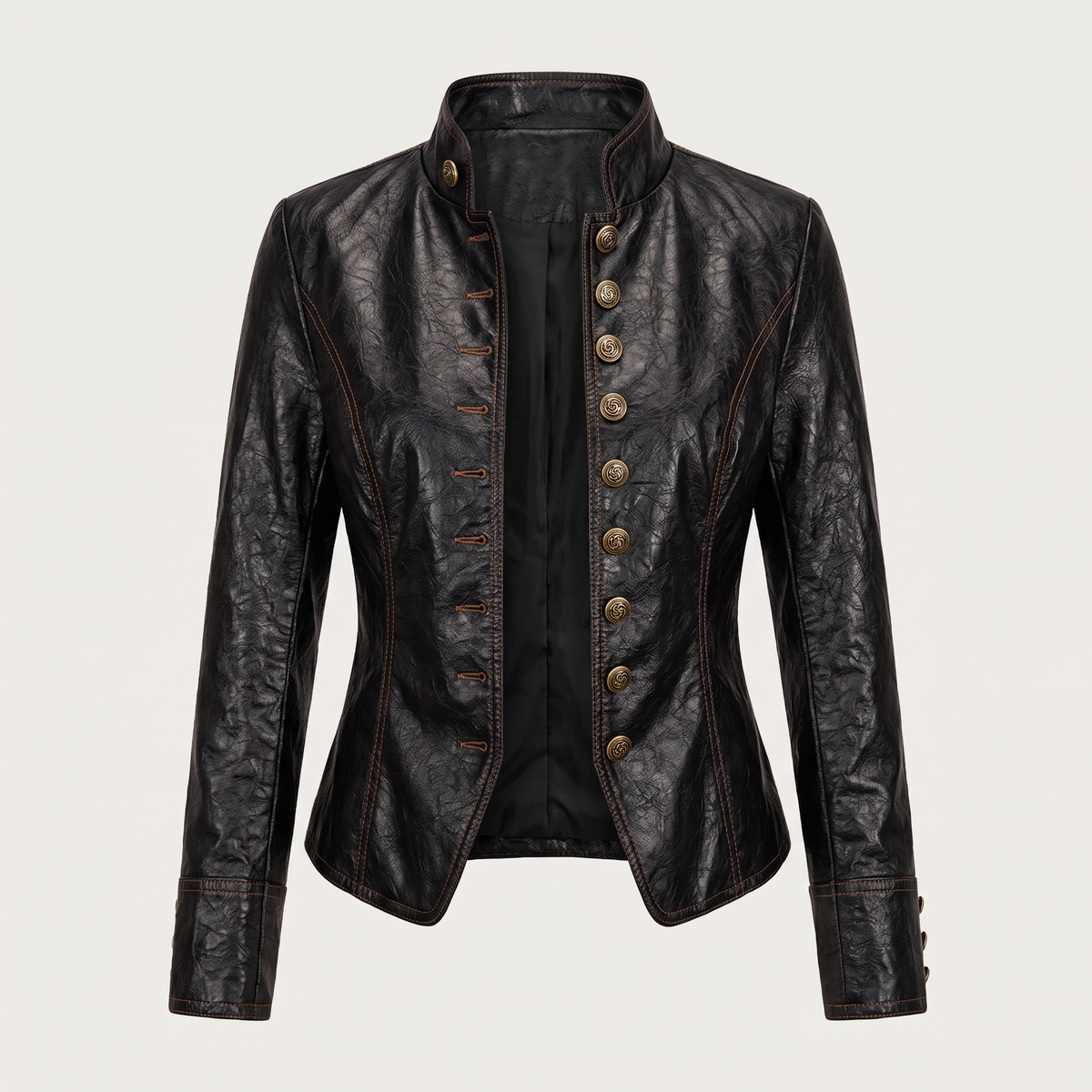 Tina | Retro-Jacke mit Stehkragen und Metallknöpfen