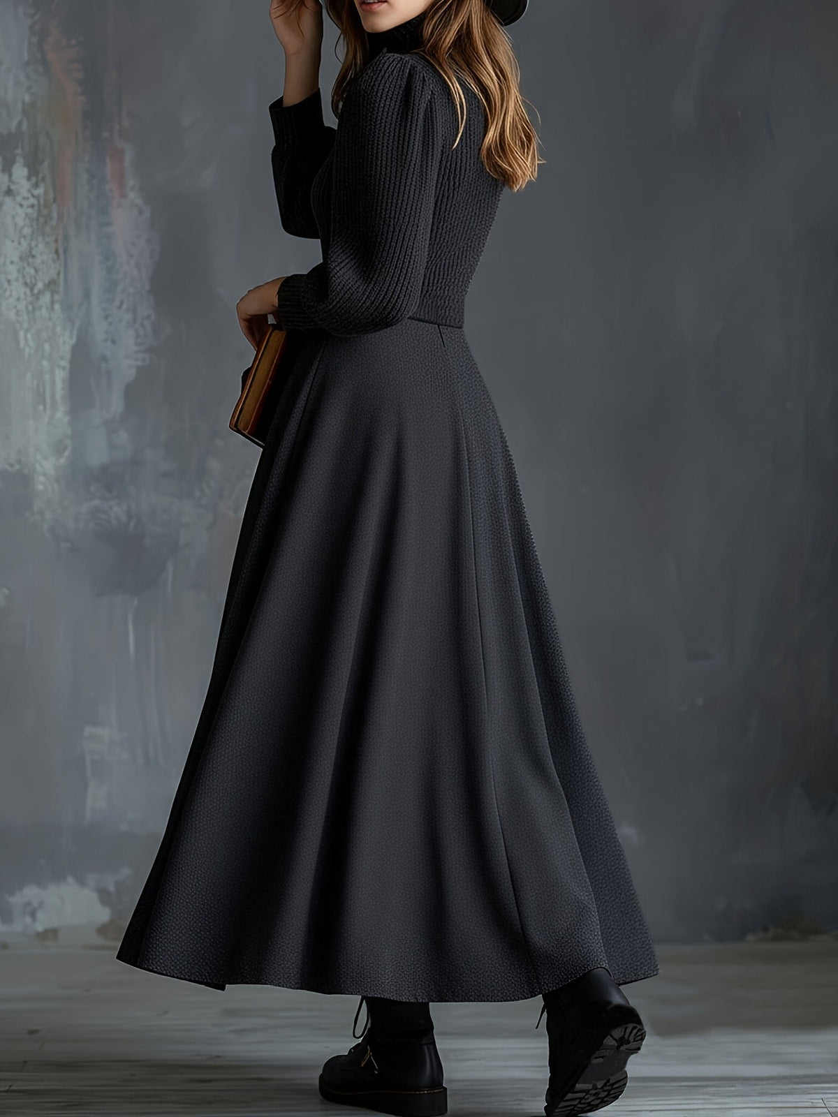 NOEL | VINTAGE-WINTERKLEID MIT TASCHEN