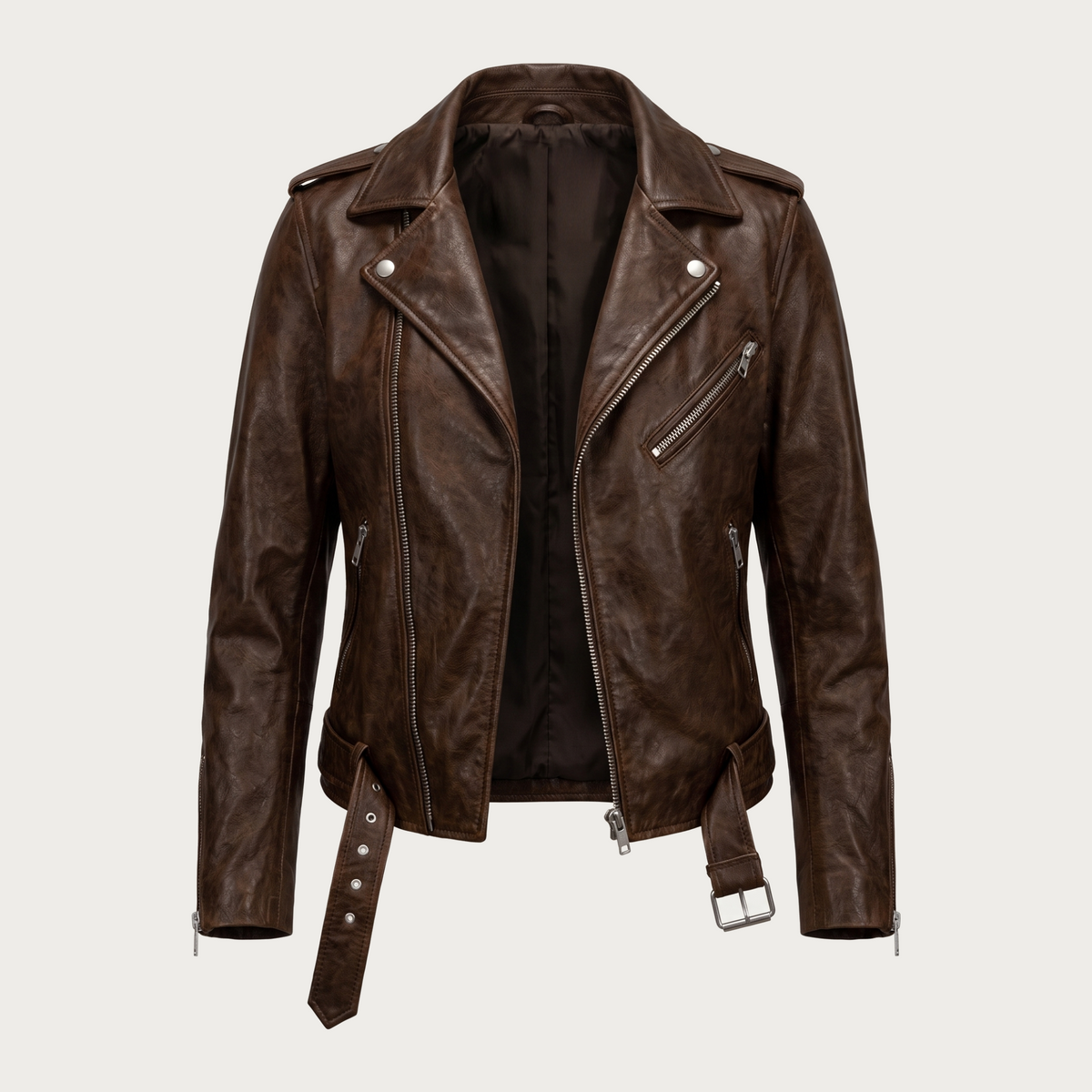 Wanda | Klassische Bikerjacke mit Revers