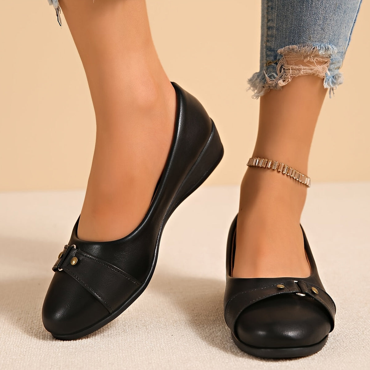 Mavis | Gepolsterte Schuhe mit Keilabsatz