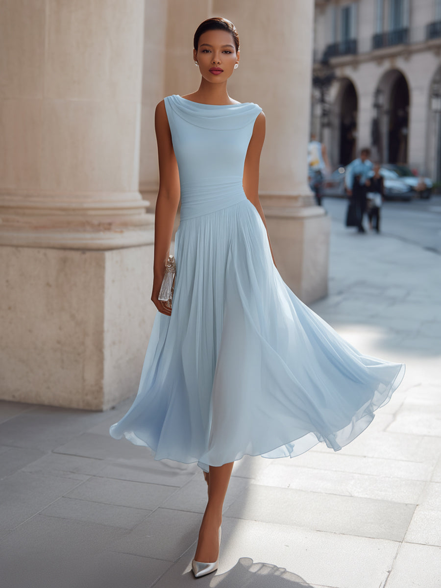 Mirella | Elegantes Midikleid mit Plissee