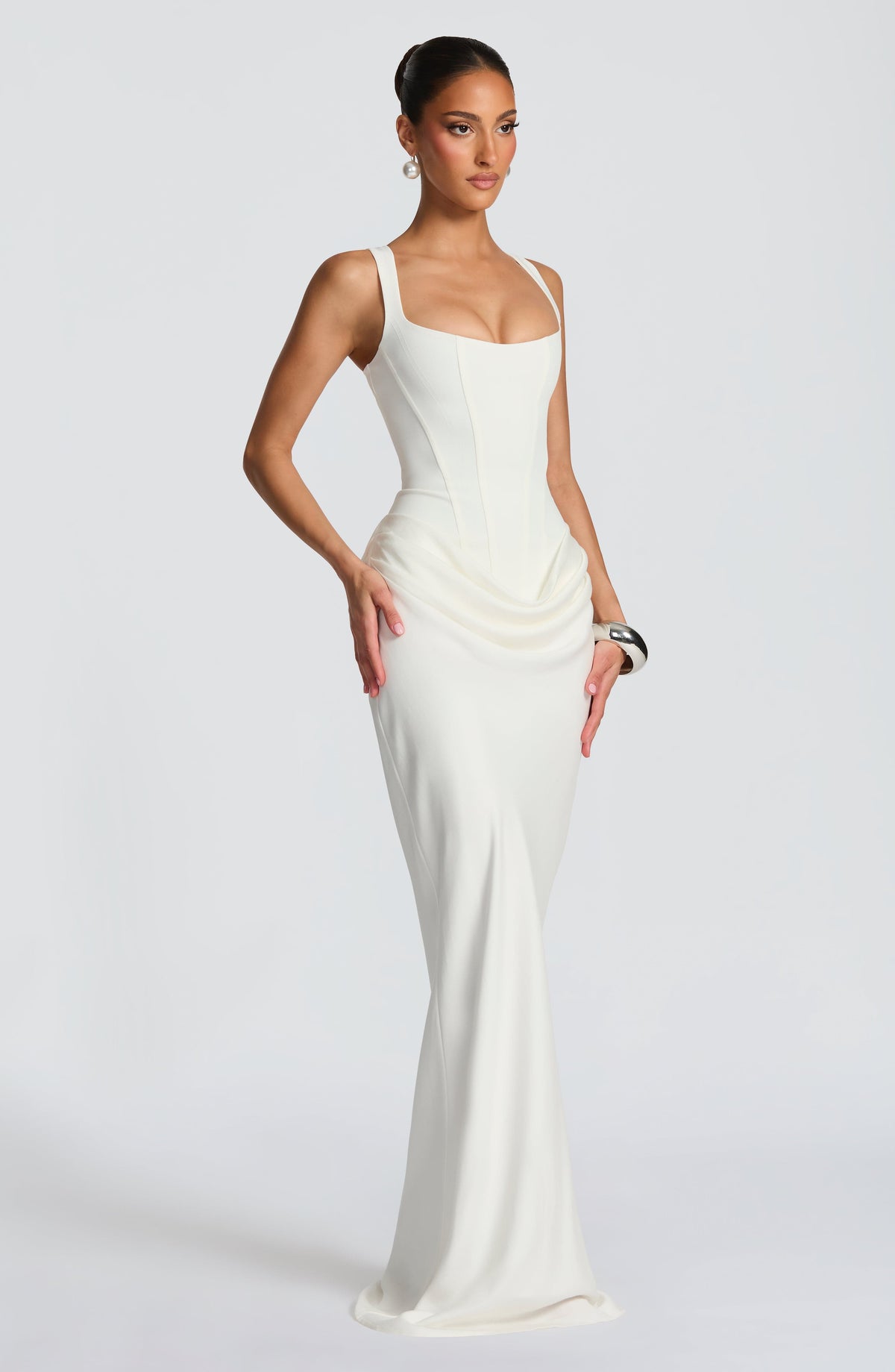 Éléonore | Maxikleid mit eckigem Ausschnitt