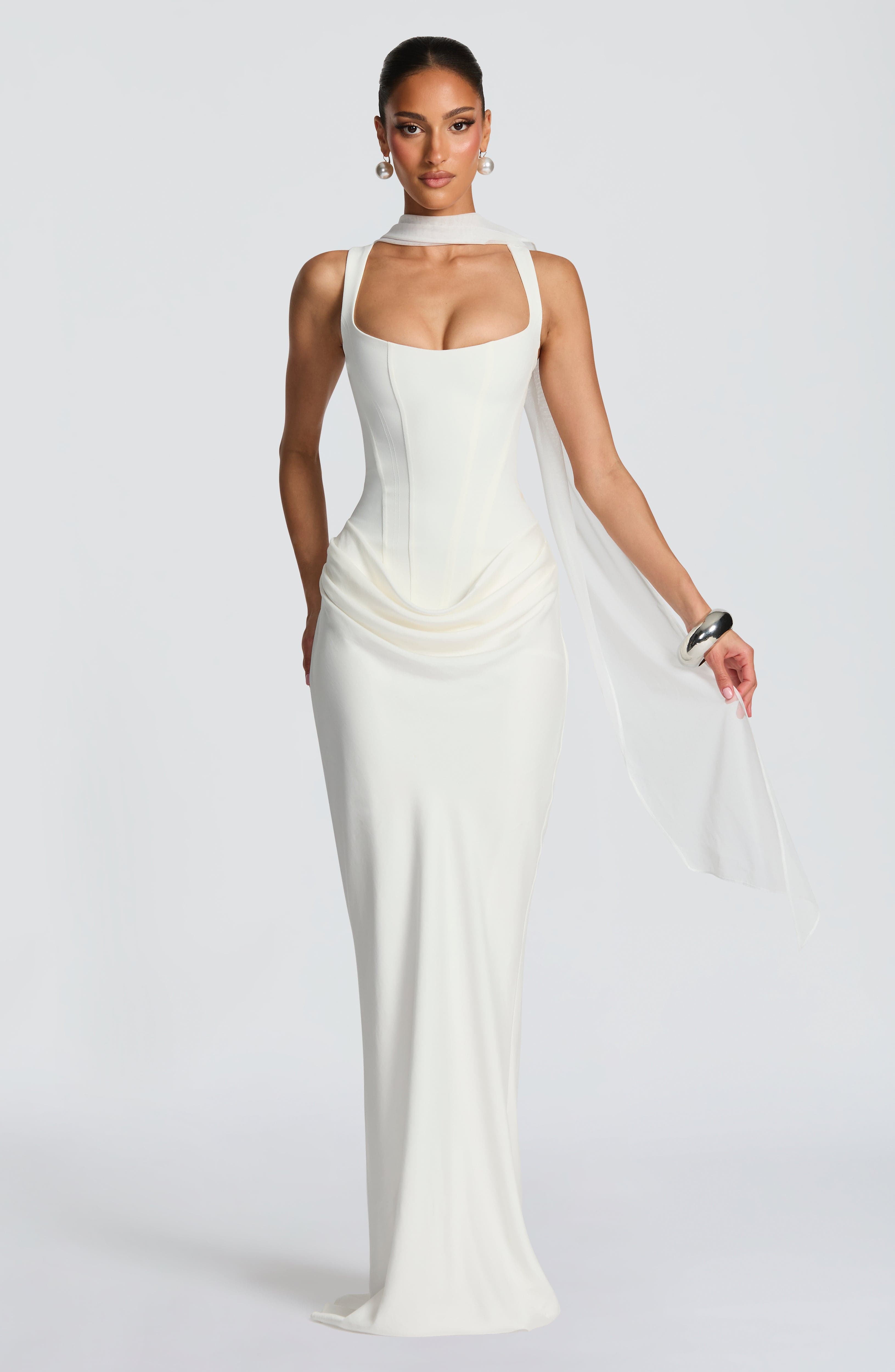 Éléonore | Maxikleid mit eckigem Ausschnitt