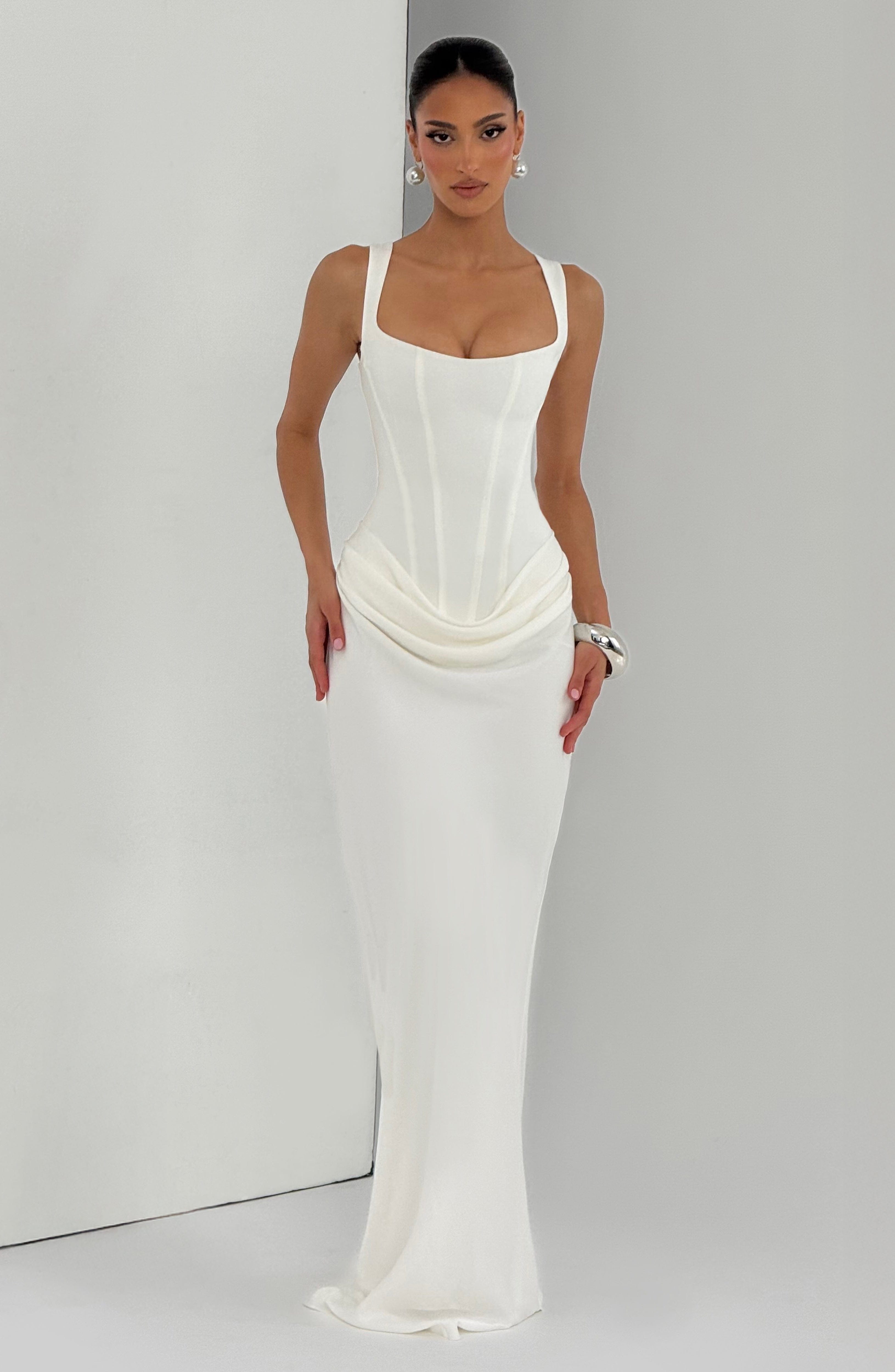 Éléonore | Maxikleid mit eckigem Ausschnitt