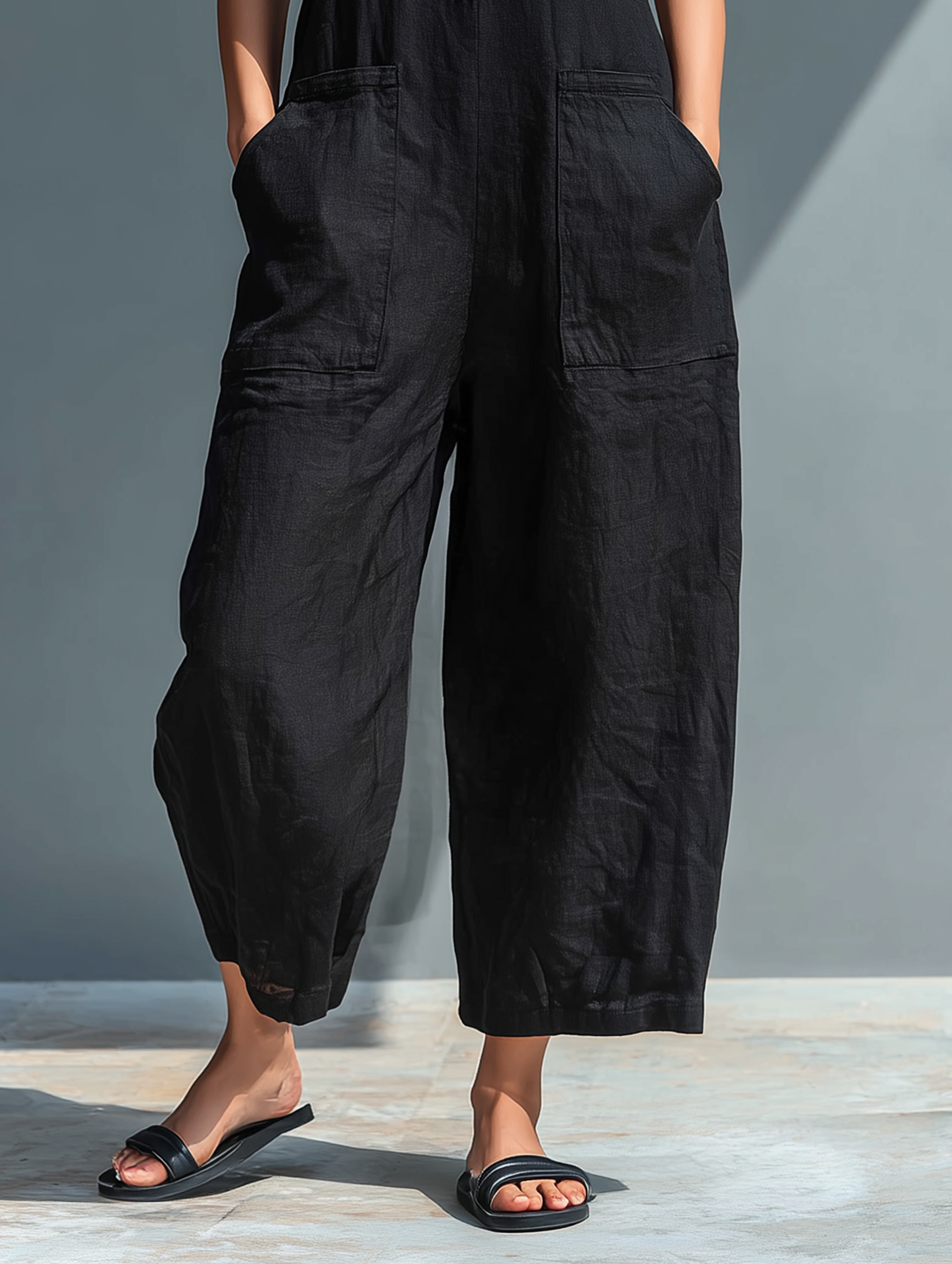 Adele | Langer, locker sitzender Jumpsuit mit Taschen